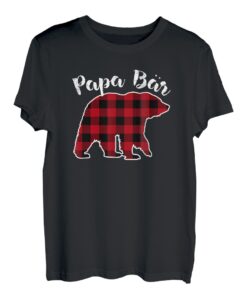 Papa Bär Weihnachtsoutfit Partnerlook Geschenk Weihnachten T-Shirt