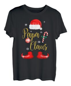 Papa Claus Lustiges Passendes Weihnachten Geschenk für Vater T-Shirt