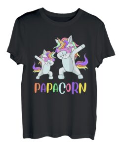 Papa Einhorn Dabbing Papacorn T-Shirt
