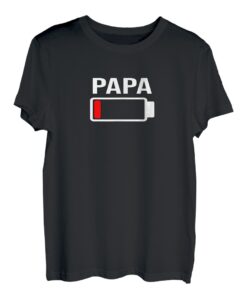 Papa leere Batterie zum Vatertag für Männer T-Shirt