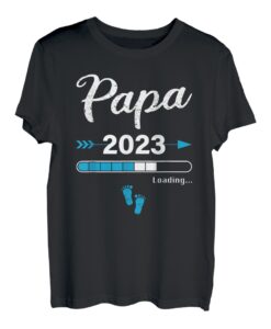 Papa Loading 2023 Werdender Papa Baby Geburt Daddy to Be T-Shirt