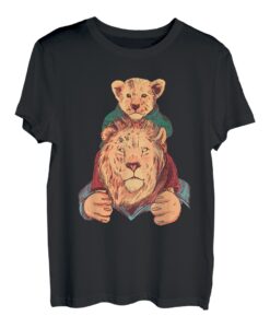 Papa Löwe Mit Baby Vater Sohn Partnerlook Set Löwenkopf T-Shirt