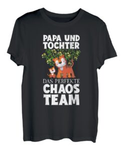 Papa Und Tochter Chaos Team - Tollster Vater Dad Vatertag T-Shirt