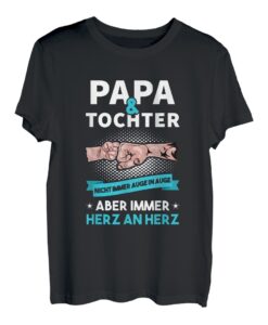 Papa und Tochter nicht immer Auge in Auge Partnerlook T-Shirt