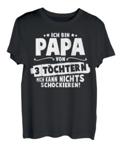 Papa Von 3 Töchtern T-shirt Lustiger Vater Tochter Spruch