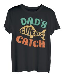 Papas süßester Fang zum Angeln, Papas Sohn, passender Vatertag T-Shirt