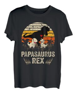 Papasaurus Rex Lustiger Dinosaurier T-Rex Vatertag T-Shirt