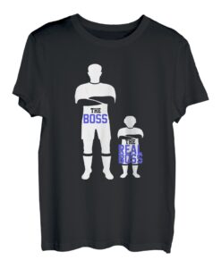 Papatagsgeschenk Herrentagsgeschenk The Real Boss Vater Sohn T-Shirt