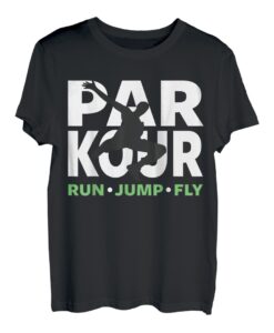 PARKOUR-T-SHIRT, FREI LAUFENDER HEMD, TRACEUR-T-SHIRT