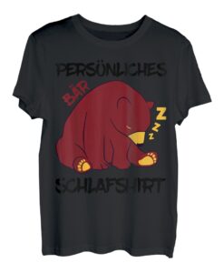 Persönliches Bär Schlafshirt Pyjama Geschenk Bären Schlaf T-Shirt