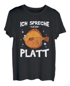 Plattfisch Angeln Spruch Hapfox Scholle Fisch T-Shirt