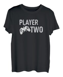 Player One Two Spieler 1 2 Eins Zwei Gaming Gamer Zocken T-Shirt