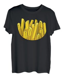 Pommes Frites Kostüm Halloween Easy Cosplay Fast-Food Outfit T-Shirt