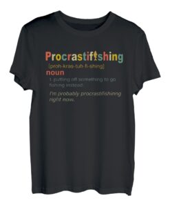 Procrastifishing Substantiv Lustiges Liebesfischen T-Shirt