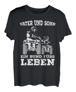 Quad Fahrer Vater und Sohn Papa ATV Vatertag T-Shirt