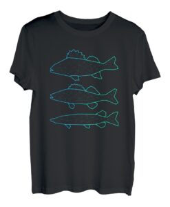 Raubfisch Angeln Polygon Barsch Zander Hecht Angler T-Shirt