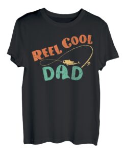 Reel Cool Dad Vintage Angeln Vater Sohn passender Vatertag T-Shirt