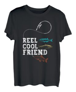 Reel Cool Friend Angeln Fischer Lustiger Gag Vintage Retro T-Shirt