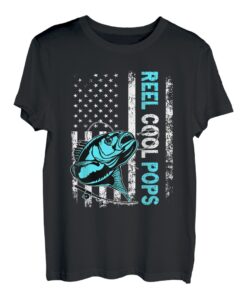 Reel Cool Pops Shirt USA Flagge Angeln Vatertag T-Shirt