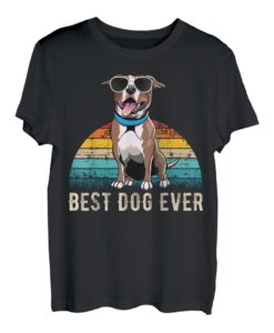 Retro American Staffordshire Terrier Damen Herren & Kinder T-Shirt