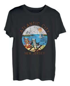 Retro Atlantic City Souvenir - Vintage Strand Urlaub T-Shirt