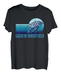 Retro Buntbarsche Flüsterer Fischzüchter Landwirtschaft Angler T-Shirt