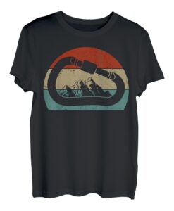 Retro Climber Auto Lock Karabiner Klettern Vintage Boulder T-Shirt