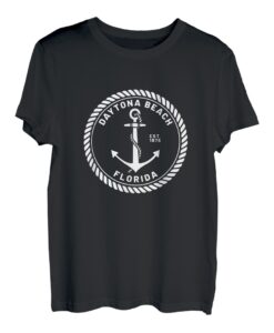 Retro Cool Daytona Beach Seefahrtseil-Anker, Neuheit Kunst T-Shirt