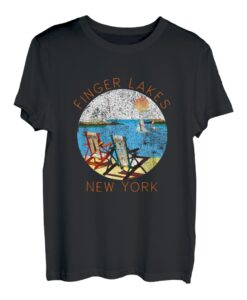 Retro Finger Lakes Souvenir - Vintage See Vacation T-Shirt