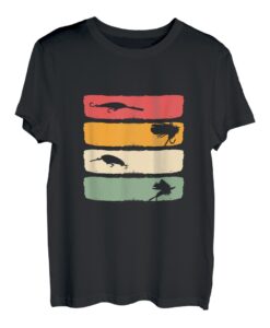 Retro Fliegenfischen Angler Fliegenfischer Anglerausrüstung T-Shirt