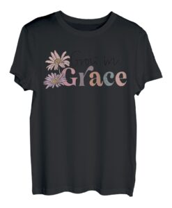 Retro Floral Grow In Grace Bibelvers Christlicher Ostertag T-Shirt