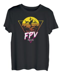 Retro Freestyle FPV Renn Drohne Pilot Acro Quadcopter T-Shirt
