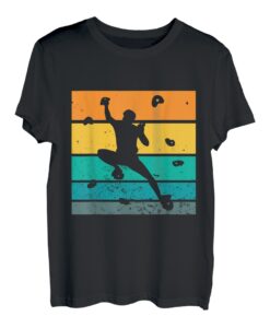 Retro Graphic Climbing Bouldern Rock Climber Mountaineer T-Shirt