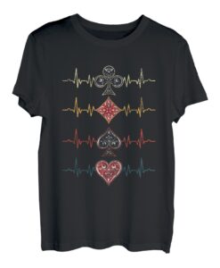 Retro Herzschlag Spielkarten | Gambling | Poker Casino T-Shirt