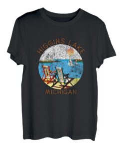 Retro Higgins Lake Souvenir - Vintage Lake Vacation T-Shirt