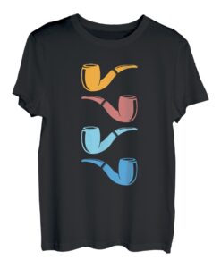 Retro Pfeife Rauchen Bunte Pfeifen T-Shirt