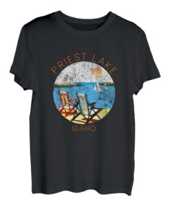 Retro Priester See Souvenir - Vintage Lake Vacation T-Shirt