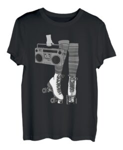 Retro-Rollschuhe, lustige 80er-Jahre-Rollschuhe, Disco-Skating-Mädchen, Geschenk T-Shirt