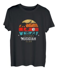 Retro-Stil - Gag-Idee für den Ruhestand - Lustiger Musiker T-Shirt