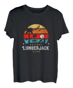 Retro-Stil - Ruhestands-Gag-Idee - Lustiger Holzfäller im T-Shirt