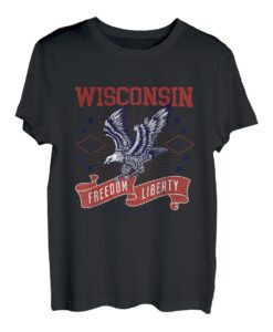 Retro USA Freedom Eagle 1848 - Vintage State Wisconsin T-Shirt
