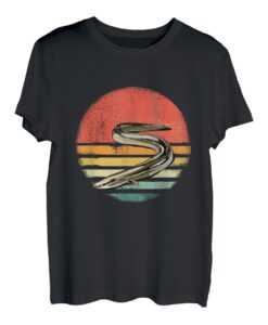 Retro Vintage Aal Fisch Marine Biologie Angler Meerestiere T-Shirt