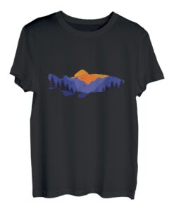 Retro Vintage Forelle Angeln Fischen Fisch Rute T-Shirt