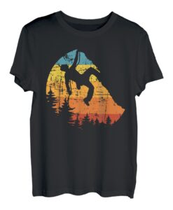 Retro Vintage Mountain Climber Rock Climbing Bouldern T-Shirt