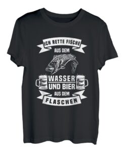 Rettet Fisch und Bierangler, Geschenk zum Angeln T-Shirt