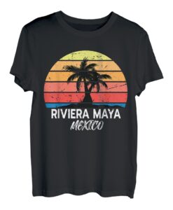 Riviera Maya Mexiko Vintage Urlaub Angeln Surfen Reise T-Shirt