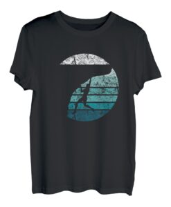 Rock Climbing Retro Moon Bergsteiger T-Shirt