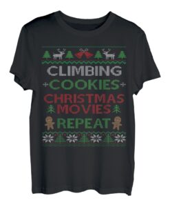 Rock Climbing Ugly Christmas Pyjama T-Shirt Lustig T-Shirt