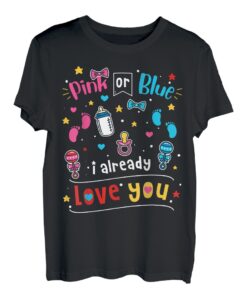 Rosa oder blau I love you Babyparty Gender Reveal T-Shirt