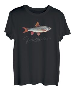 Rotfeder Rotauge Zeichnung zum Friedfisch angeln T-Shirt